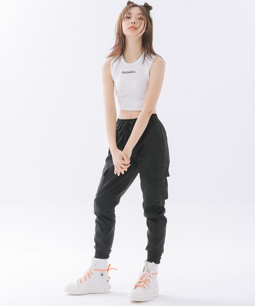 Kagamiel Standard Crop Sleeveless White