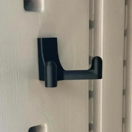 6Pcs Storage Shed Hooks for Suncast/for Craftsman Shed Black J-shape Tool Hangers Plastic Shed Garden Organization Accessories for Garage Wall Shed