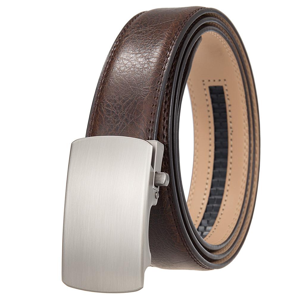 1Pcs Men'S Belt Automatic Buckle, Belt Men'S, Casual, Business Youth Cowhide Belt Ly36-35566-1