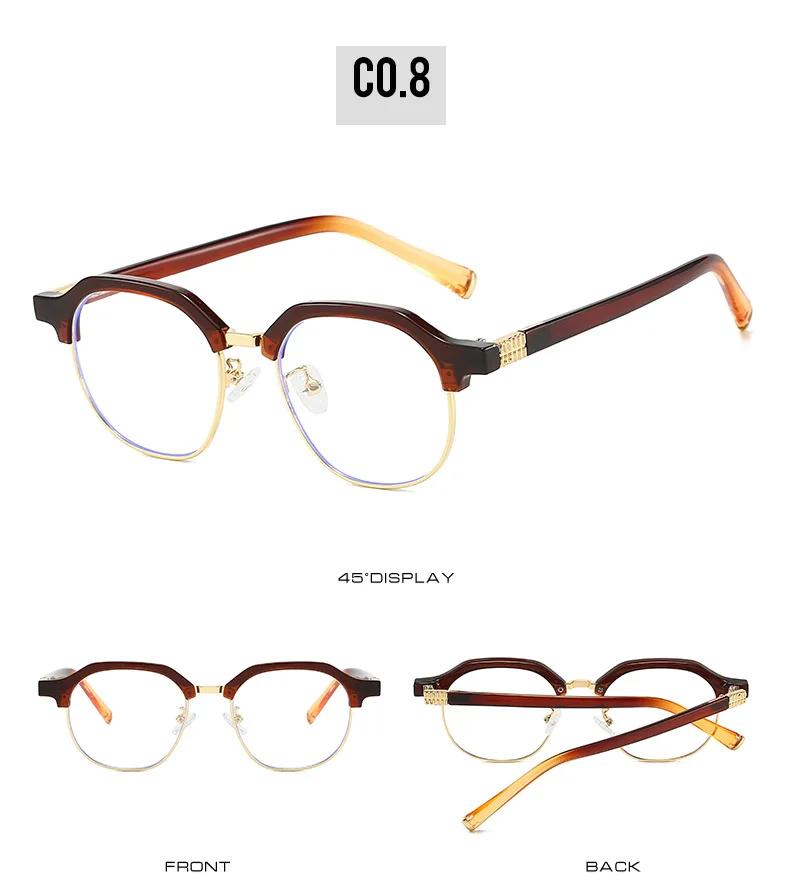 New Half Frame Sunglasses Man Woman Luxury Designer Sun Glasses High Quality Male Retro Eyewear Metal