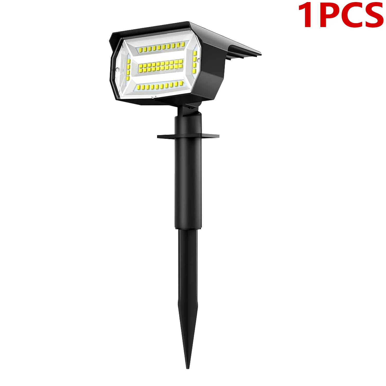 

46 светодиодных солнечных ландшафтных светильников, уличный водонепроницаемый светильник IP65 на солнечной батарее с 3 режимами, солнечный садовый прожектор для дорожки на газоне во дворе 1pc