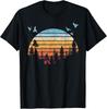 Flock Of Birds Outdoors Wildlife Forest Retro Nature T-Shirt