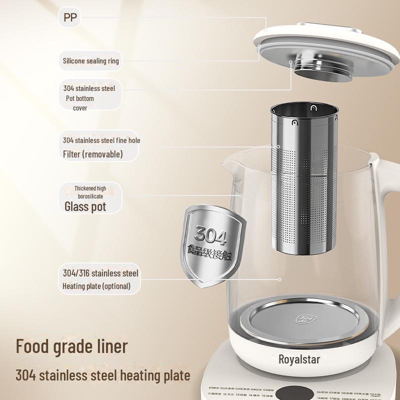 Source Health 1.8L Multi-Function Electric Tea Maker Kettle with Insulation