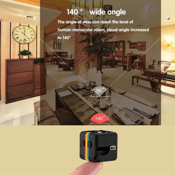 Mini Caméra SQ11 HD 1080 P Caméscope Sport Mini DV Enregistreur Vidéo Espion Caméras avec Vision Nocturne et Motion Détection [322]