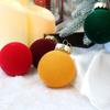 9pcs PET Flocking Christmas Balls Plastic Christmas Tree Hanging Decoration  New Year