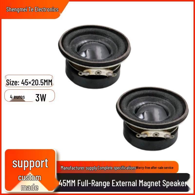 45MM Full-Range Bluetooth Speaker: 4 Ohm, 3 Watt, Foam Surround, Multimedia Projector Use