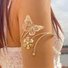 Arm Bracelet Punk Style Starfish Conch Flower Decor Opening Adjustable Arm Bangle Jewelry Accessories