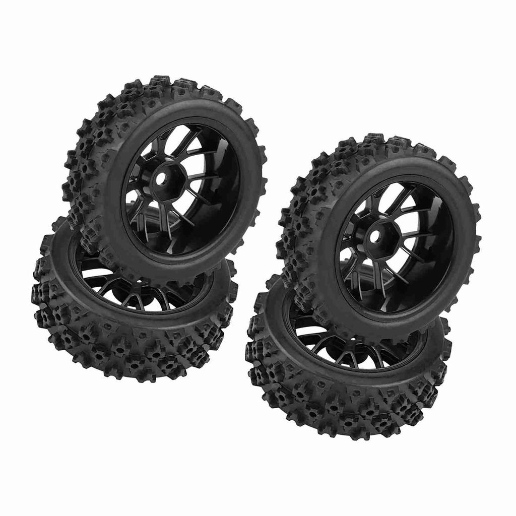 4pcs Set Racing Off Road Vehicle Tires Rubber Tyre Wheel Rim for RC 1:10 Car Part