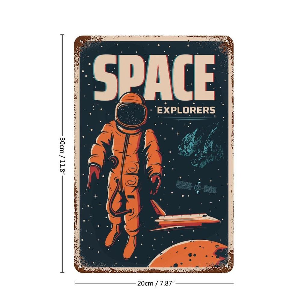 1 Stück Vertikales Rustikales Blechschild mit Gealterter Patina, 20x30cm oder 30x40cm, Vintage Retro Metallposter zur Dekoration für Zuhause, Bar, Café, Garage, Restaurant