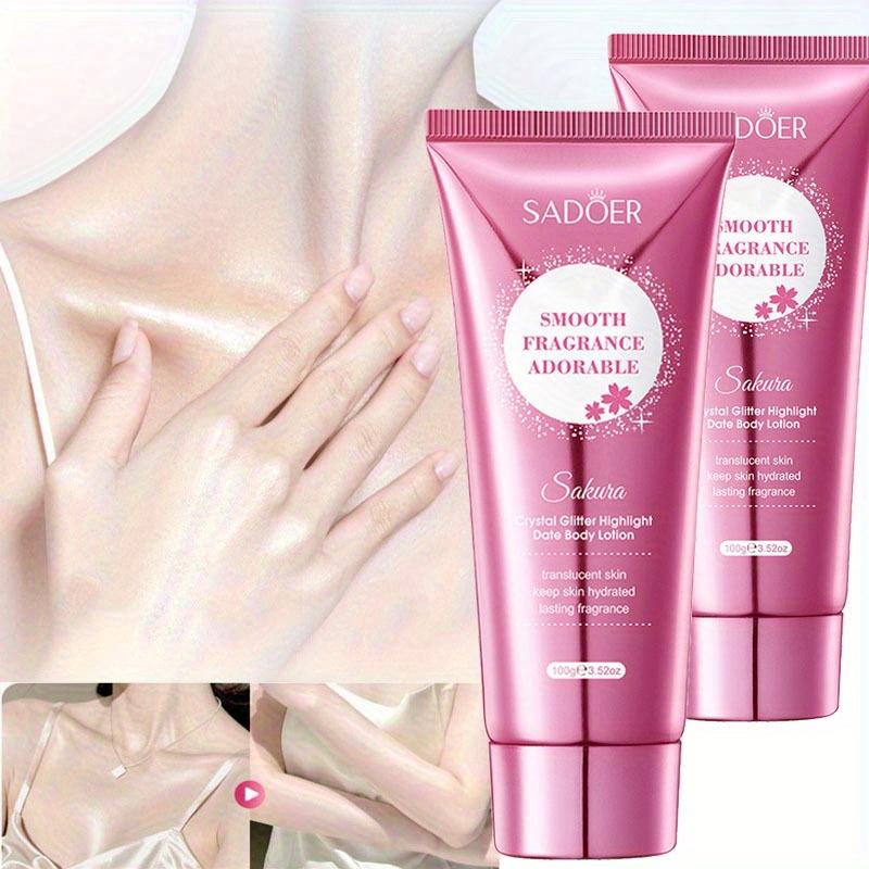 Cherry Blossom Moisture Crystal Glow High Gloss Dating Cherry Blossom Scent Body Lotion Deep Moisturizing Hydrating Body Lotion
