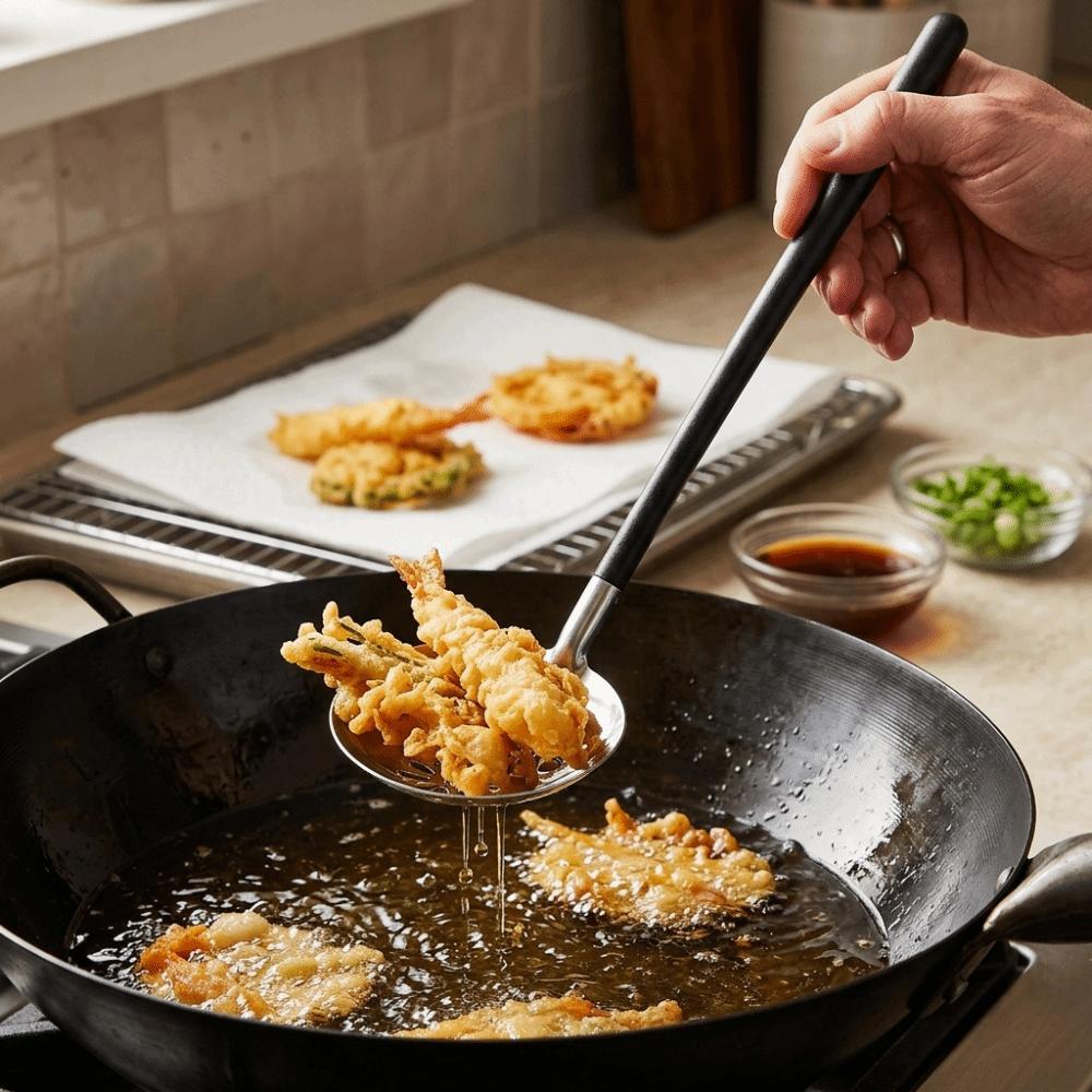 Durable Tool Rustless Strainer Hollow Mesh Japanese Style Hot Pot Spoon Slim Handle Mini Size Ramen Scoop Household Kitchen