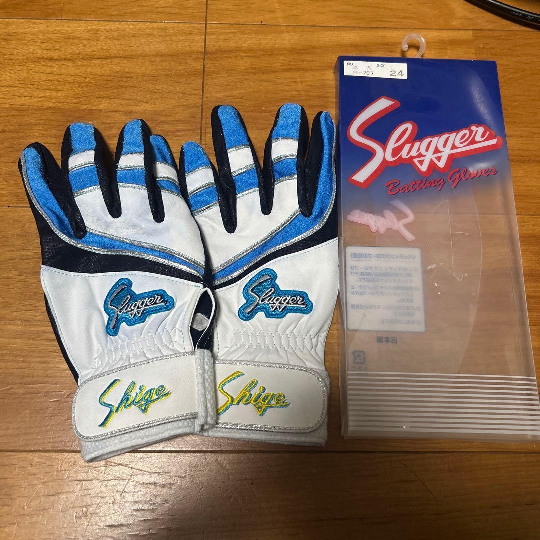 Used Kubota Slugger Tomonori Kanemoto Retirement Commemorative Batting Gloves