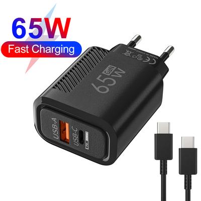 סך 65W GaN מטען USB PD טעינה מהירה במהירות גבוהה סוג C טעינה מהירה מתאם קיר לטלפון נייד עבור IPhone 15 Pro Xiaomi 14