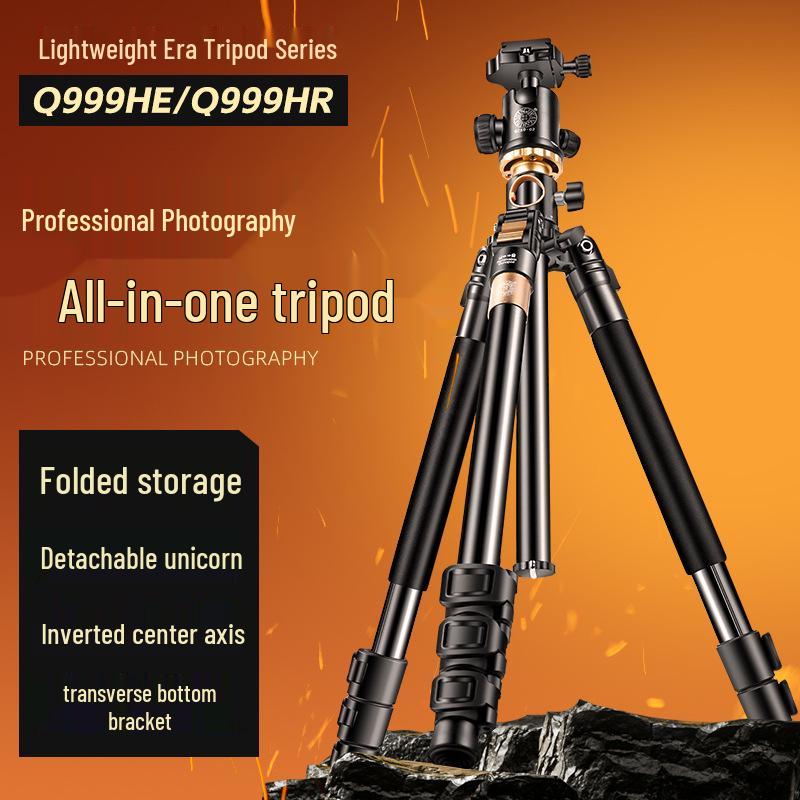 Lightweight Era Q999HE/HR Horizontal Center Column Tripod for Phones & DSLRs - Multifunctional Overhead Shot Capability