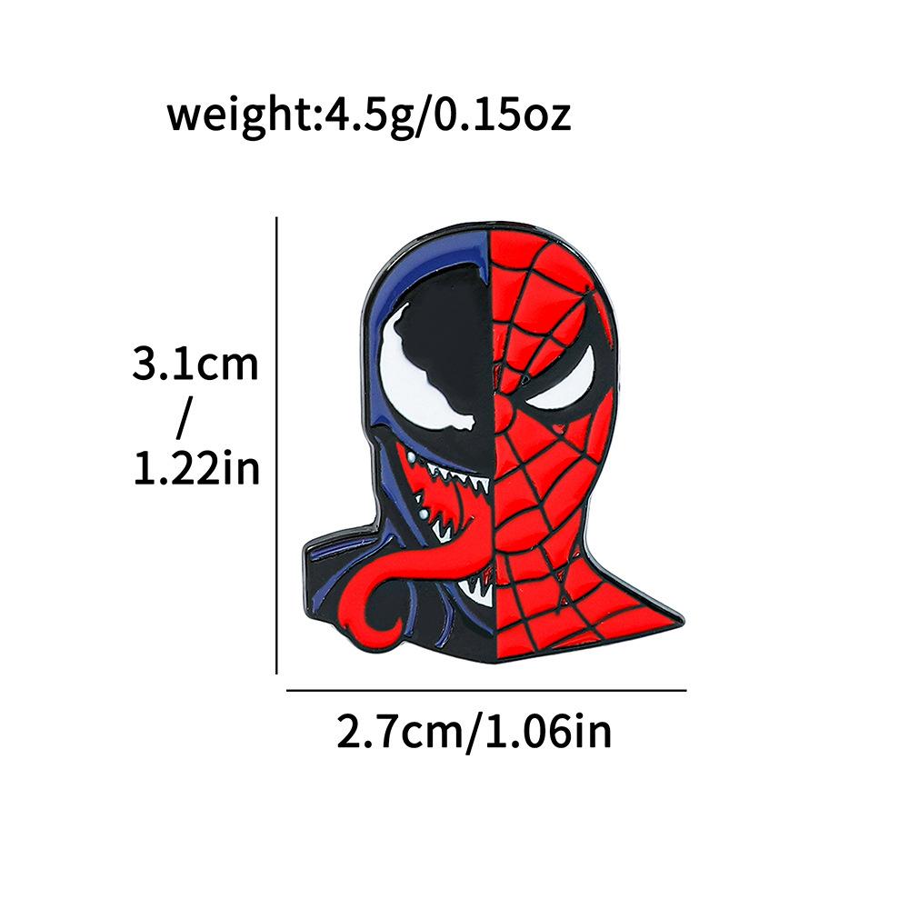 89 Spider-Man Alloy Brooch Marvel Superhero Spider-Man Metal Badge Backpack Jacket Personalized Decoration