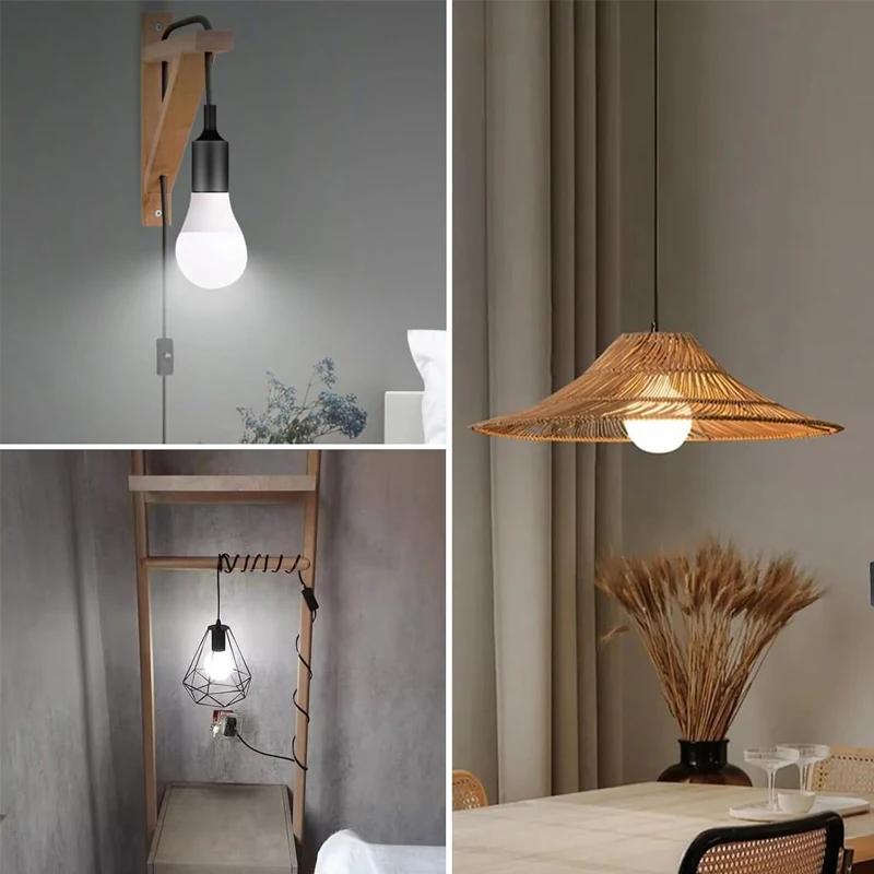 E27 Lamp Base Holder With Switch Wire EU Plug 1.8m Power Cord Cables For Pendant Led Bulbs Fixture Hanglamp Suspension Socket