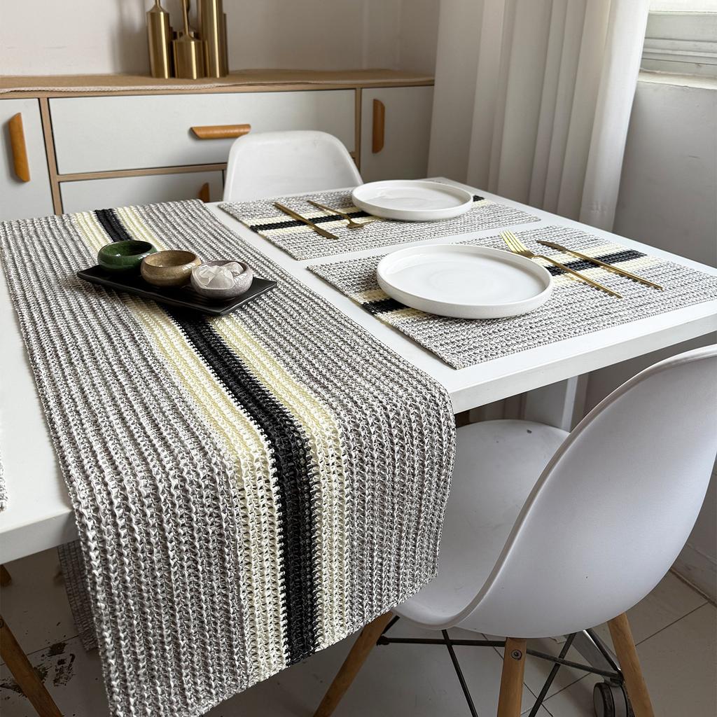 Pastoral paper rope woven placemat ins miscellaneous retro Christmas decorative mat wedding creative paper thermal insulation table mat