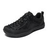 Wide-Toe Shoes: Unisex Black Casual Outdoor Sneakers for Couples