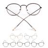 Vintage Runde Brille Metallrahmen Brille Retro Brille Klare Gläser Brillen