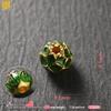 Copper-Plated 24K Gold Persimmon and Peach Pendant Charms for DIY Jewelry