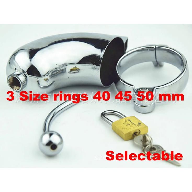 Zakrzywione urządzenie do męskiej czystości ze stali nierdzewnej z cewnikiem metalowa klatka na penisa pierścienie na penisa rękaw na penisa BDMS zabawki erotyczne dla mężczyzn gejów