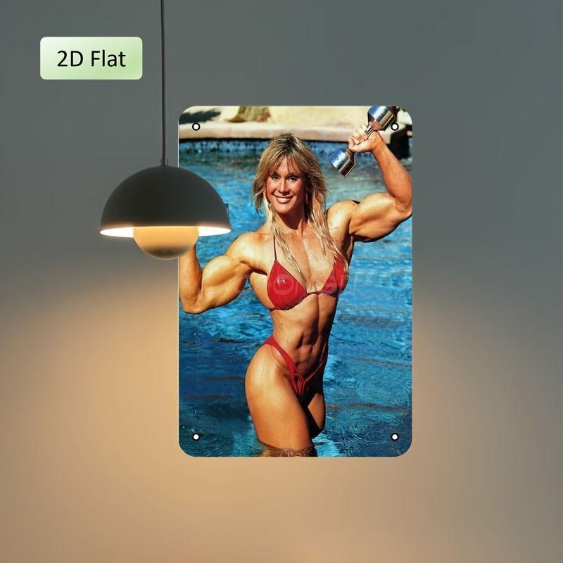 Fitness Motivation Metallblechschild Gewichtheben Fitness Poster Man Cave Garage Heimwanddekor 8x12 Zoll