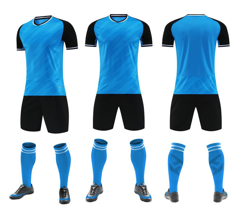 

New Class A Breathable Children S Football Jersey Short-Sleeved Suit Club Training Camp Sports T-Shirt Jersey S середній синього кольору