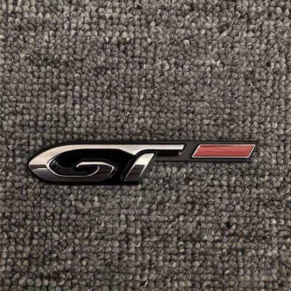 Car Styling GT 3D Metal Chrome Zinc Alloy Emblem Car Badge Body Fender Adhesive Emblem For Peugeot GT RCZ 308 508 3008 5008