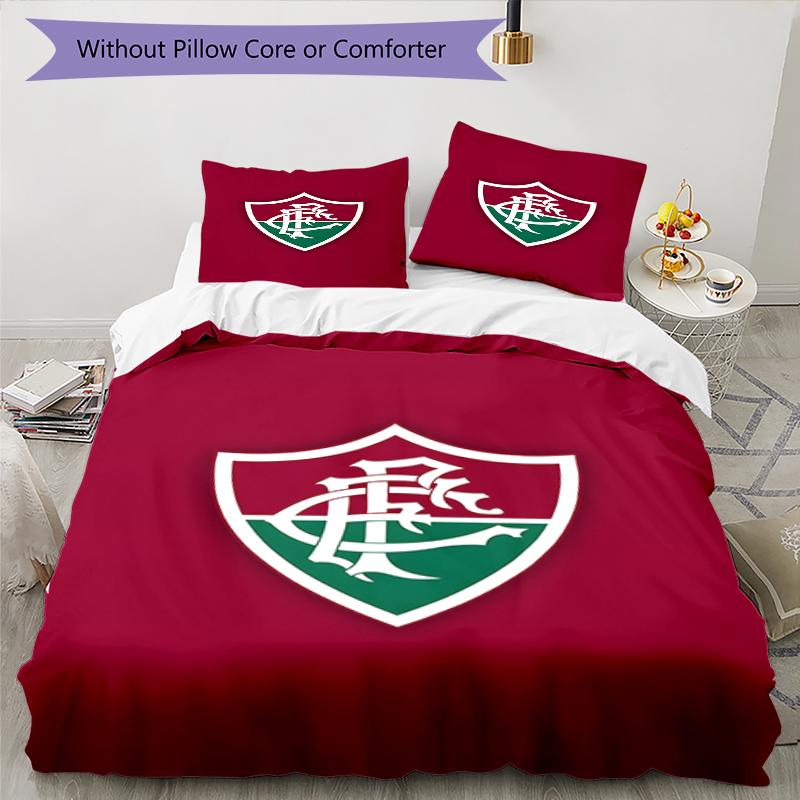 3pcs Football Team (45) Design Cover Set - HD Printed Bedding with 1 Cover and 2 Pillowcases - Perfect for Home and Dorm Decor