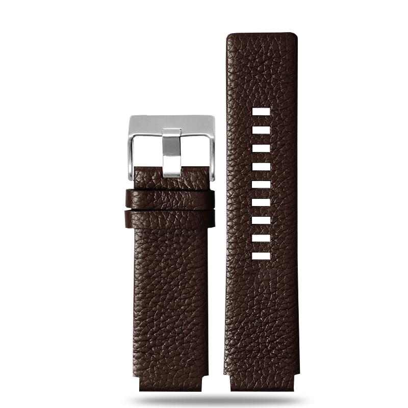 Hochwertiges Weiches Kalbslederarmband Herrenkette Für Diesel DZ1089 DZ1123 DZ1132 Ersatz Konvexes Armband 30*22mm 30mm*20 28*20mm Schwarz