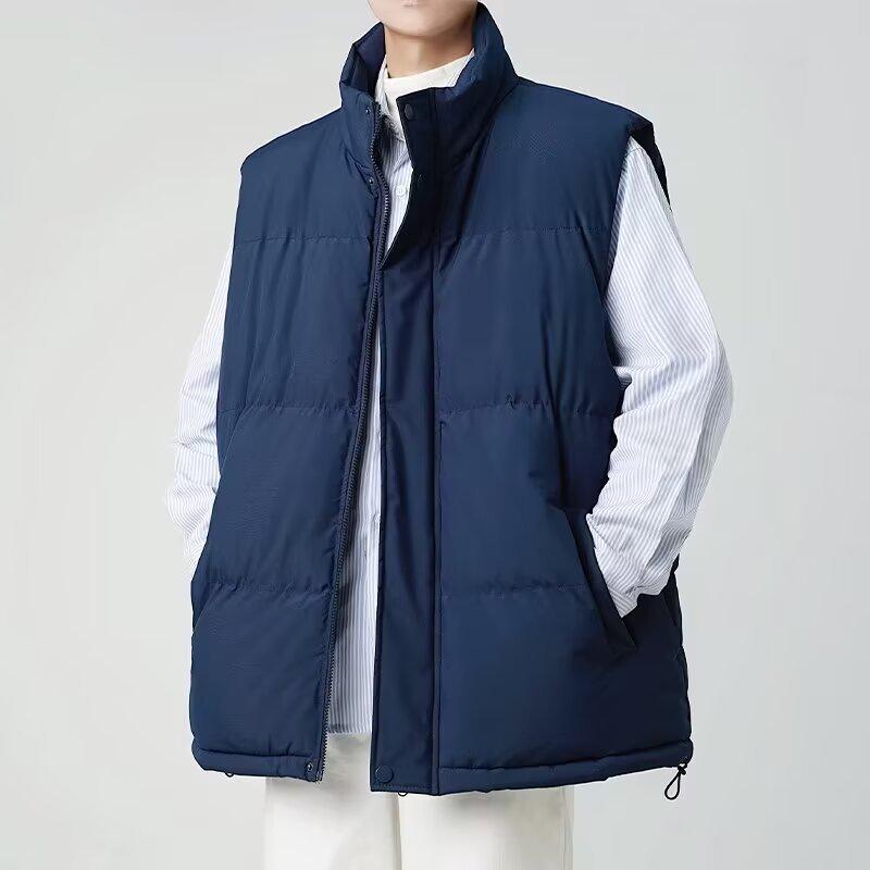 Unisex 2024 Cotton Vest: Stylish, Warm, Plus-Size Sleeveless Jacket for Autumn/Winter