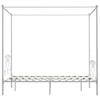 Canopy Bed Frame White Metal 140 x 200 cm