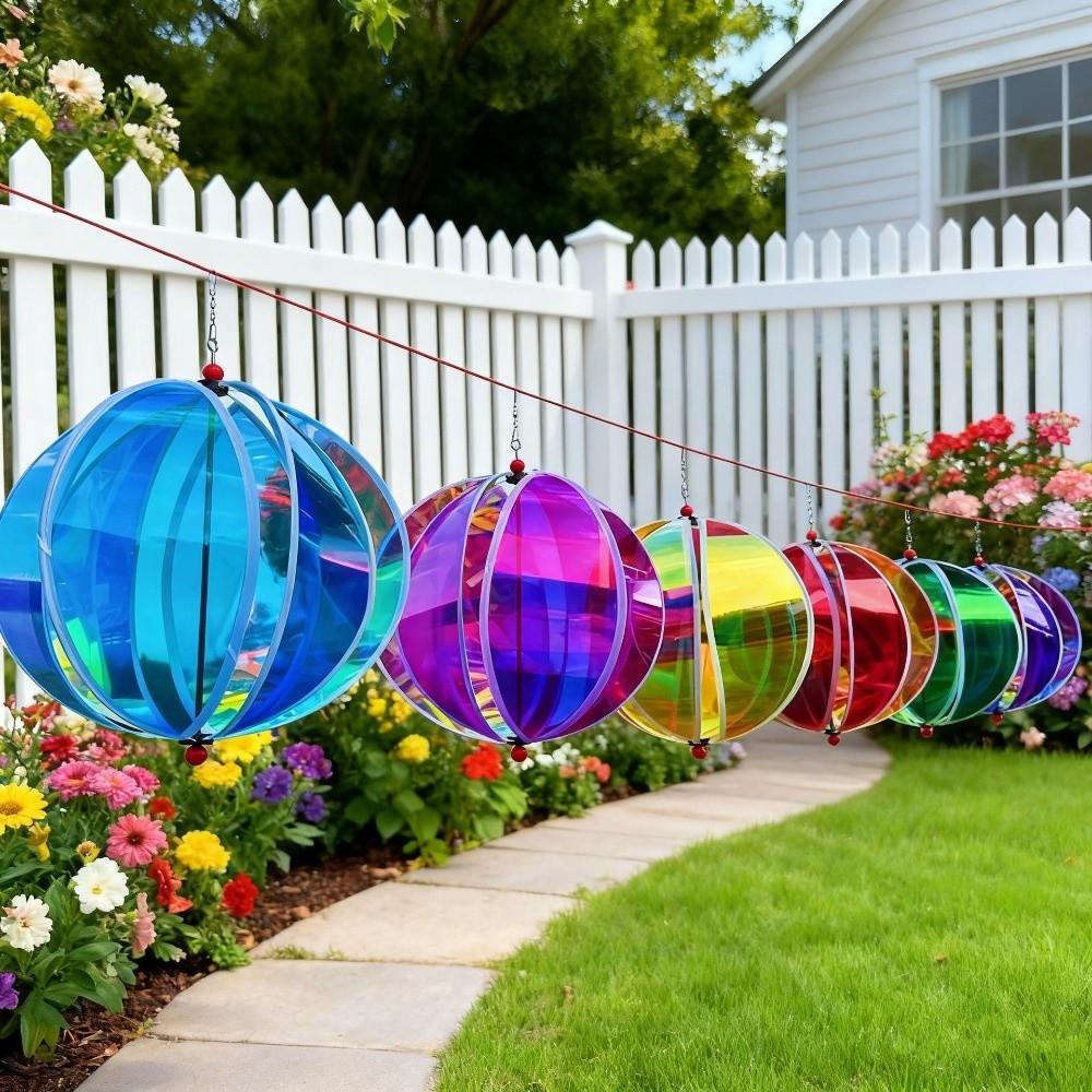 1PC Balloon Random Color Hot Air Balloon Rotating Giant Size Wind Spinners Rainbow Sequins Hanging Decorations Decoration