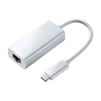 SANWA SUPPLY USB 3.2 Type C To LAN Adapter (White) USB-CVLAN2WN