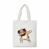 Dabbing Unicorn Panda anime Shopper bag Teenage students reusable canvas bag handbag bag Women's Shoulder tote bag Bolsas