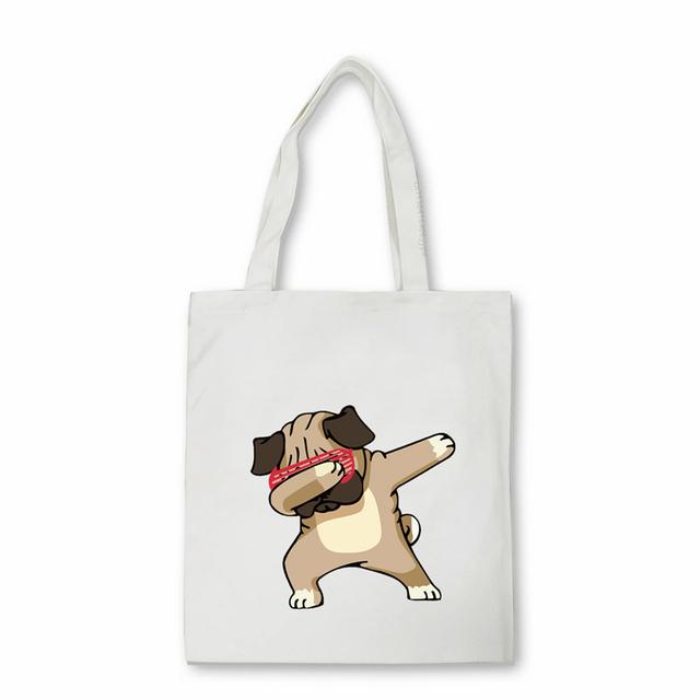 Dabbing Unicorn Panda anime Nákupní taška Dospívající studenti opakovaně použitelná plátěná taška taška na kabelku Dámská taška přes rameno Bolsas