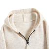 Women's Wool Blend Hooded Half-Zip Knit Top