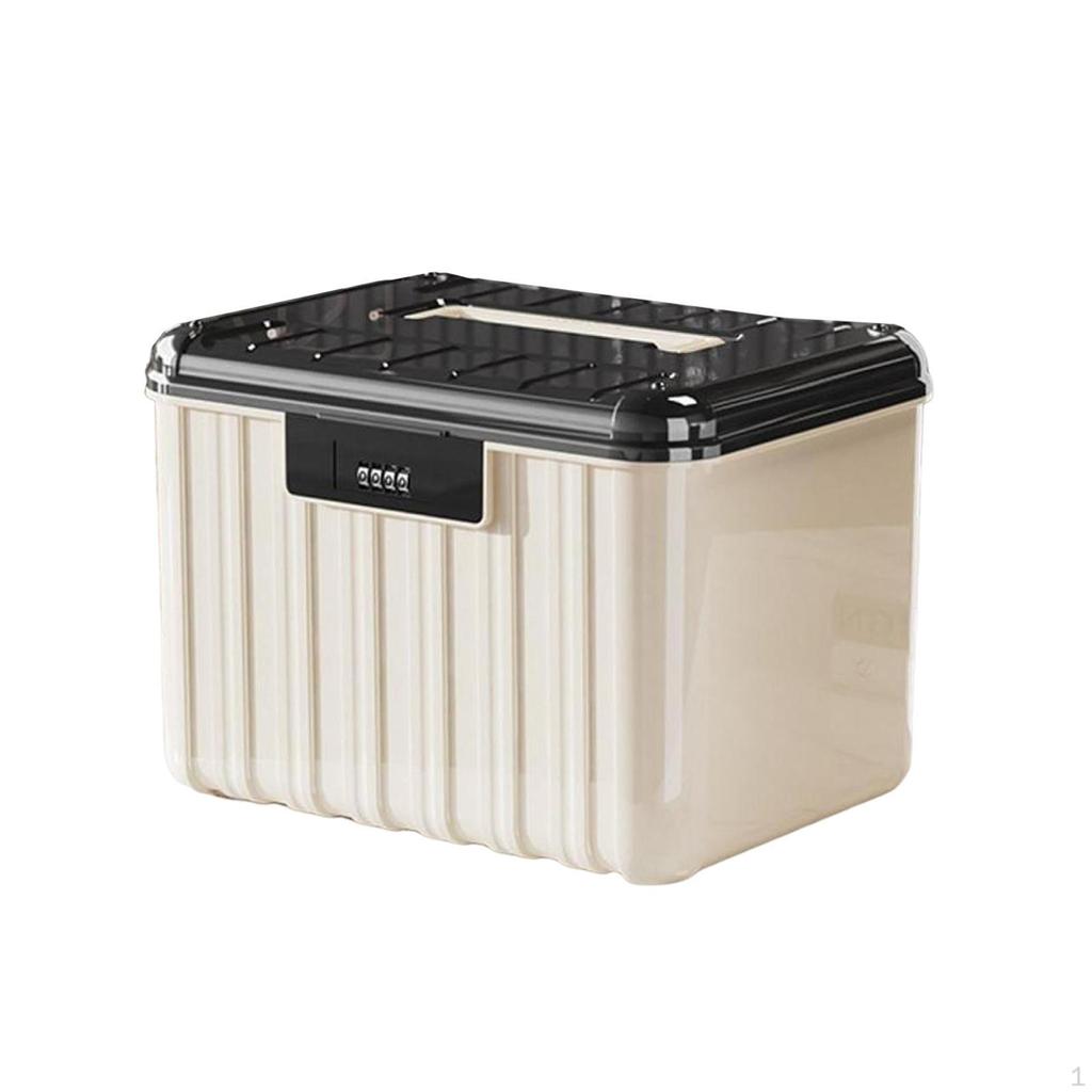 Contenitore portaoggetti bloccabile Custodia organizer per documenti Multiuso Scatola con lucchetto a combinazione Garage