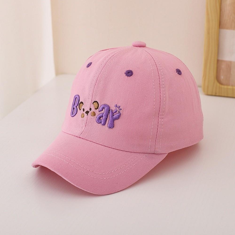 Letter Embroidered Kids Baseball Hat Sun Protection Sun Visor Hats Cartoon Duck Tongue Cap Kids розовый