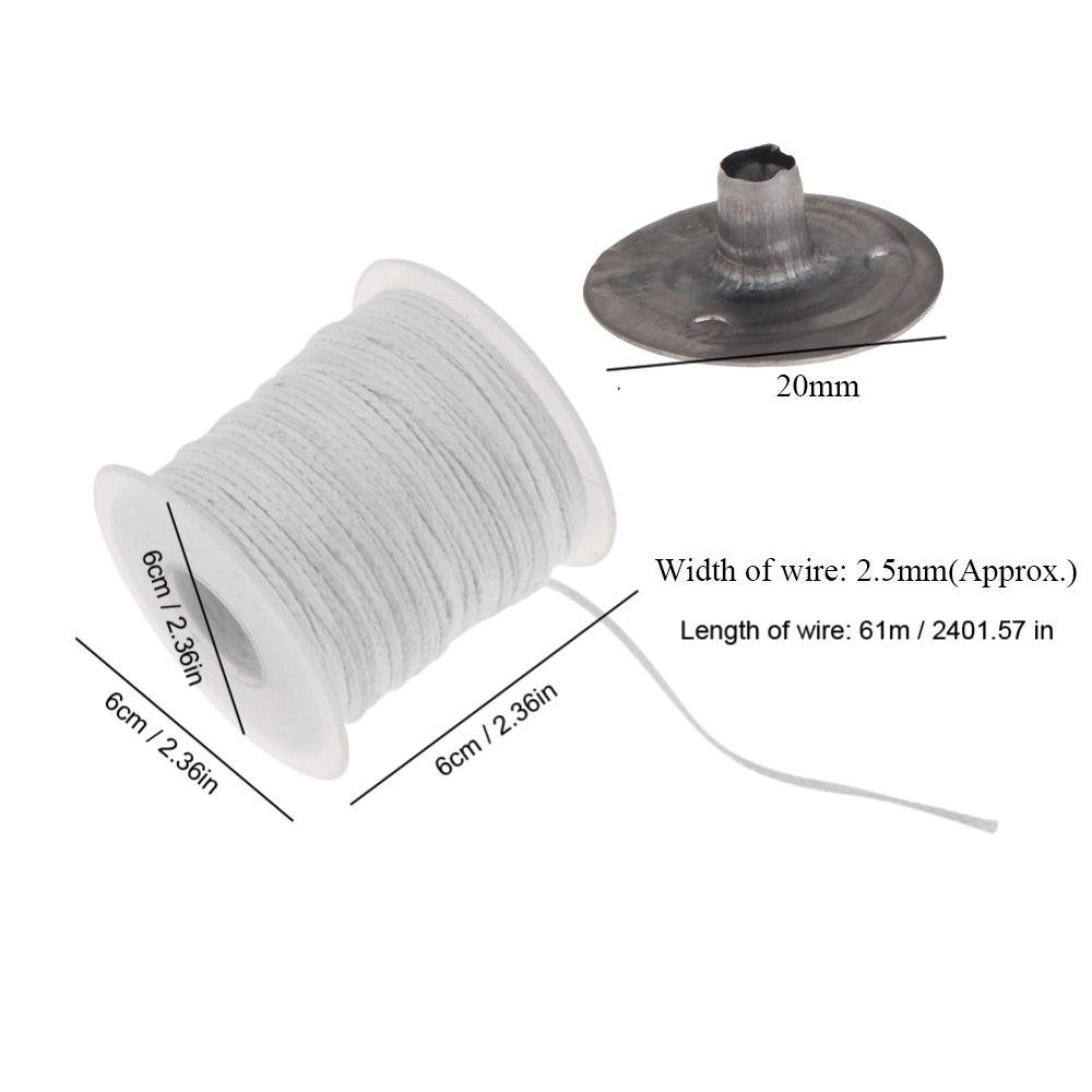 Oil Lamps Environmental Spool Cotton Wick Candlestick Sustainer Tabs Wax Candle Core Square Braid