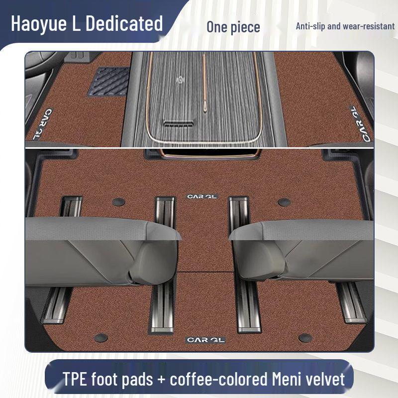 Haoyue L TPE Floor Mats for 23-24 Geely Seven-Seater Models