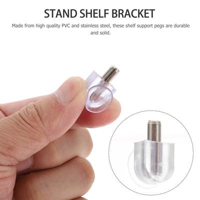 50Pcs Shelf Brackets Pegs for Glass Shelves Heavy Duty Support Pins for Cabinet Bookcase Shelving Storage Organizers