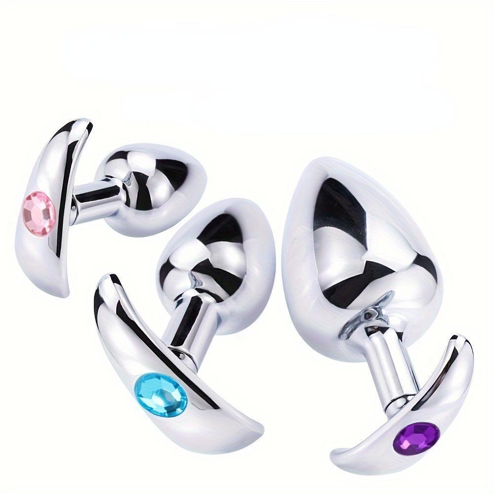 3PCS/Set Metal Anchor Base Outdoor Women's Anal Plug Couple Sex Toy Stainless Steels Man Butt Plug Trainer Adult Sex Anal Masturbator