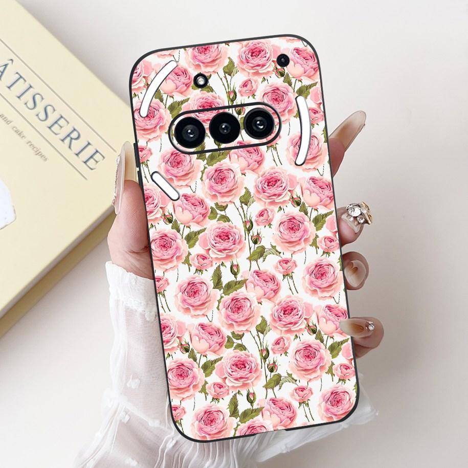 For Nothing Phone 3A Case A059 Cover Fashion Flower Soft Silicone Black Shockproof Cover On Nothing Phone3A 3 A 3APro A059P Capa