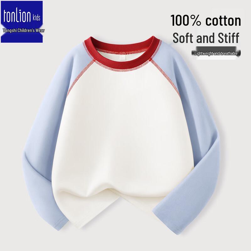 TonLion Kids Color-Blocked Long-Sleeve T-Shirt 140