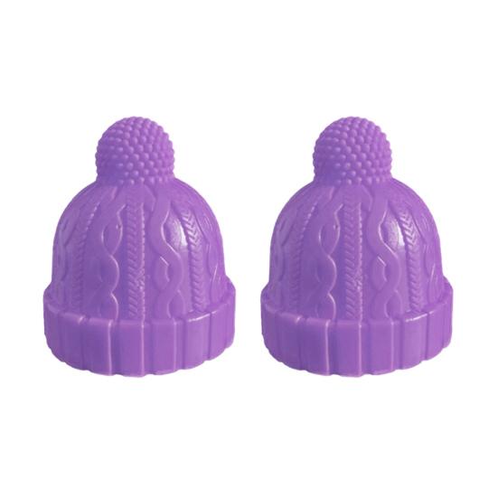 

2 шт. силиконовые пробки для бутылок вина элегантный дизайн шляпы пищевой материал хорошая герметичная форма внутренняя пробка пробка для бутылок фиолетовый