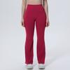 New solid color breathable high waist hip lift tight wide leg pants sports running fitness flared pants yoga clothes women