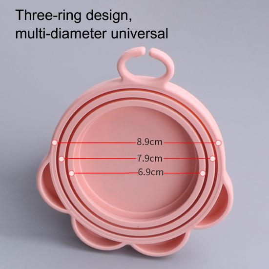 Silicone Can Sealing Lid Cat Paw Dogs Cats Canned Food Cover Replacement Universal Multi-functional Preservation Sealing Lid