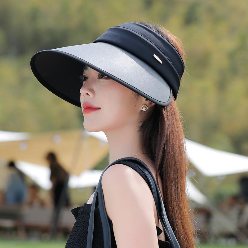 8540 Summer Large Brim Showing Face Small Sun Protection Visor Children Outdoor Versatile Fashion UV Protection Empty Top Hat