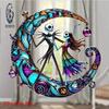 MINISO 2D Plane, Christmas Eve Horror Festival Sun Catcher - Brightly Colored Jack Skylington and Shalyacry Design Wall Art for Home